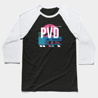 Providence (PVD) Airport // Sunset Baggage Tag Baseball T-Shirt